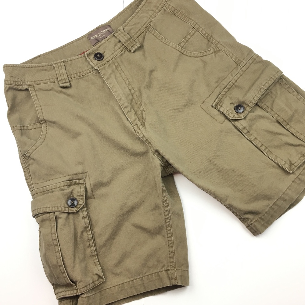 Great Northwest Brown Cargo Shorts 34